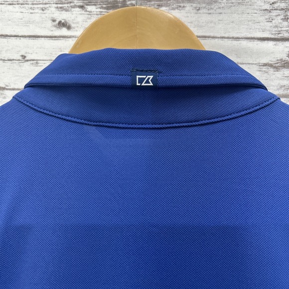 Cutter & Buck CB Golf Polo Shirt Modelo Beer Men's Medium Blue Performance - Picture 7 of 9